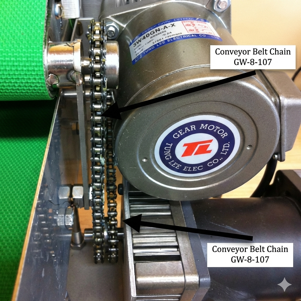 Set of 2 Conveyor Belt and blade Chain