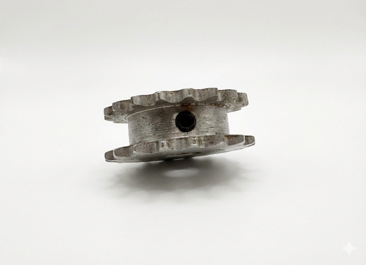 Vertical view of double sprocket for GW802.