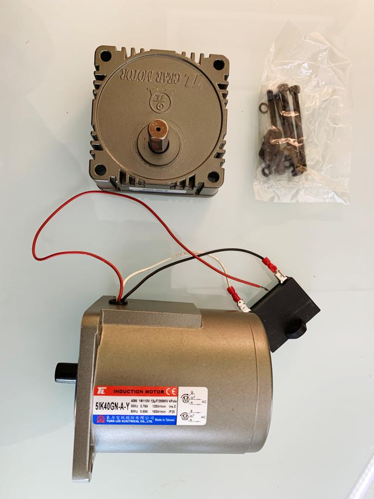 Knife gear motor replacement.
